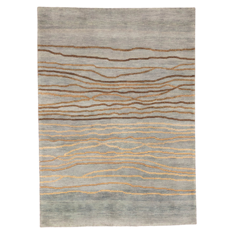 Tapis bleu Peshawar Ziegler 5 pi 0 po x 6 pi 11 po