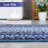 Navy Modern 3 x 5(ft) Rectangular Soft Non Slip Washable Bordered Geometric Indoor Doormat-876770272-876770285
