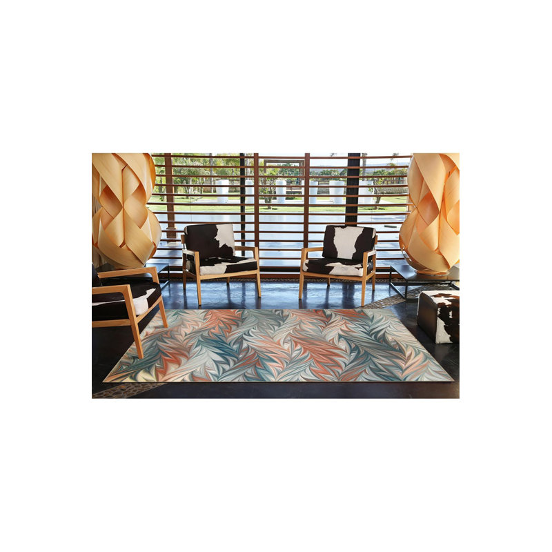 Tapis tissé et brodé en croix à motif coloré Cross, Rectangle 3 pi 3 po x 4 pi 11 po