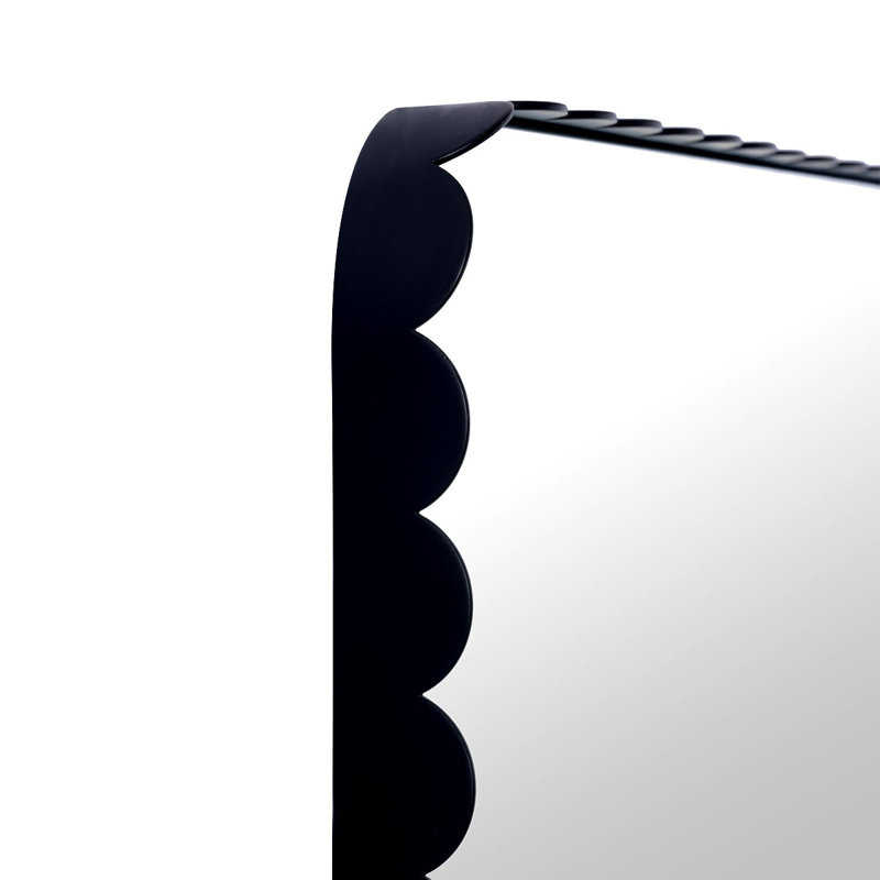 Metal Wall Mirror, Black