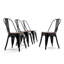 Chaise d'appoint empilable en métal H 33,5 po Linzy-30562519