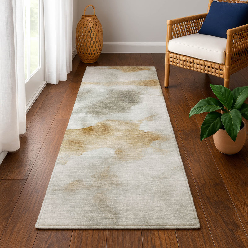 Premium Machine Washable Jacquez AMF1800 Modern Rug, Runner 2'3" x 7'6"