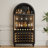 71" Arched Wine Bar Cabinet with Glass Holders & Solid Wood Wine Rack-1879600083