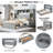 Hachiro Bookcase Bed with Shelves and Cabinets, Sockets, Four Drawers-1860770656