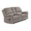 Ensemble 3 pièces: canapé inclinable, causeuse console et fauteuil inclinable, chenille gris-beige-990975575