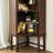 Retro Nut-Brown Solid Wood Display Stand