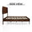 King Premium Solid Wood Bed Frame with Headboard, Scandinavian Signature Wood Platform Bed 800 lbs Capacity Walnut Finish, Fit All Mattresses, No Box Spring Needed, Non-Slip Noise-Free, Easy Assembly-105528048-105528051
