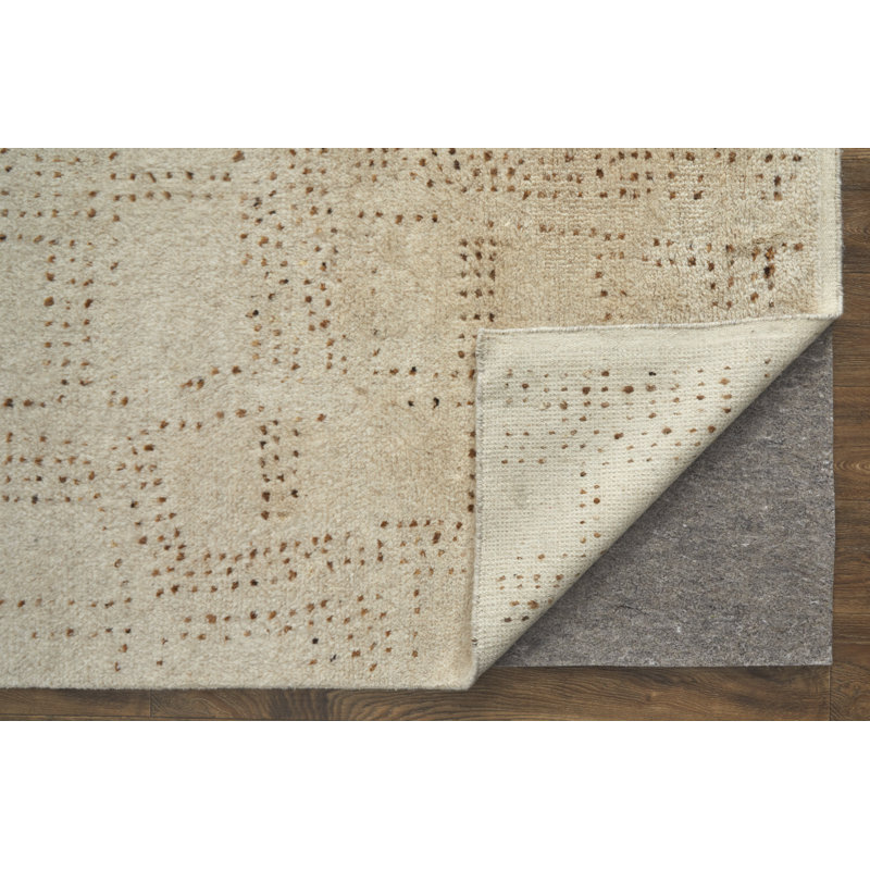 Truxel Modern Polka Dots, Tan/Brown Area Rug, Rectangle 8' x 10'