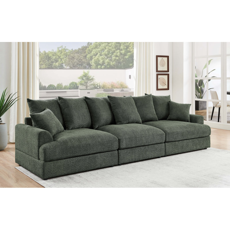 Canapé modulaire Arden Cloud, Vert