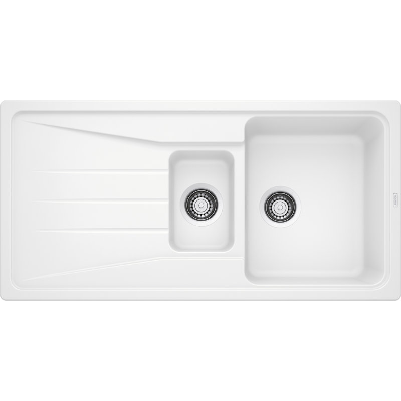 Sona 1.5 Bowl Inset Kitchen Sink, White