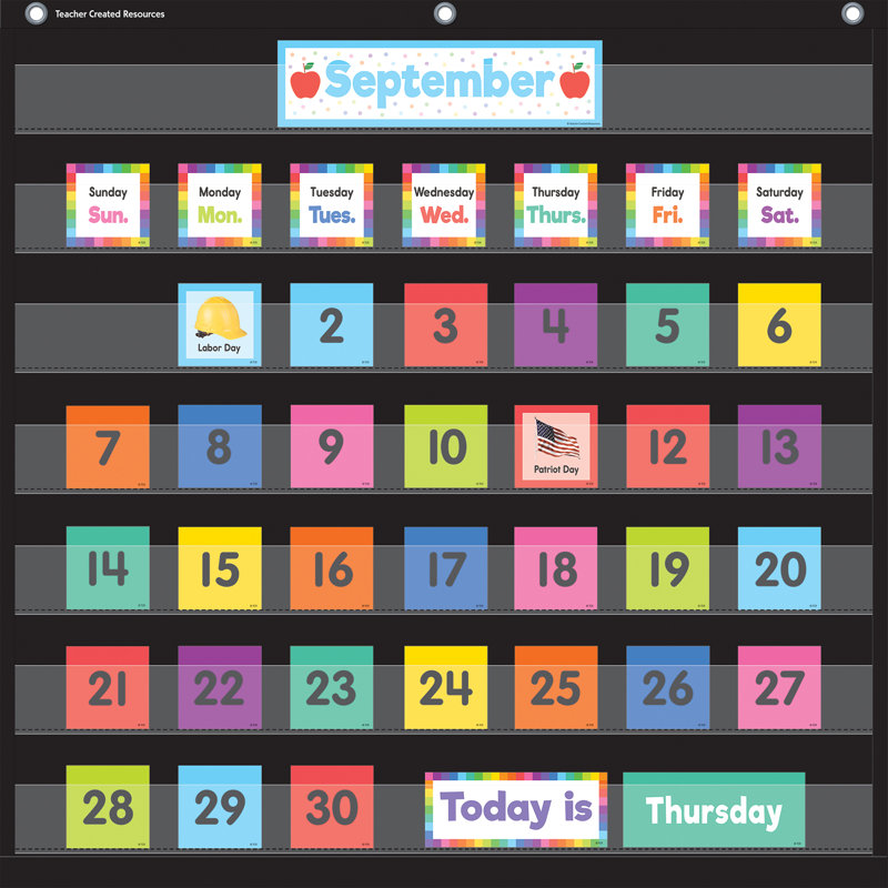 Calendrier avec cartes de poche