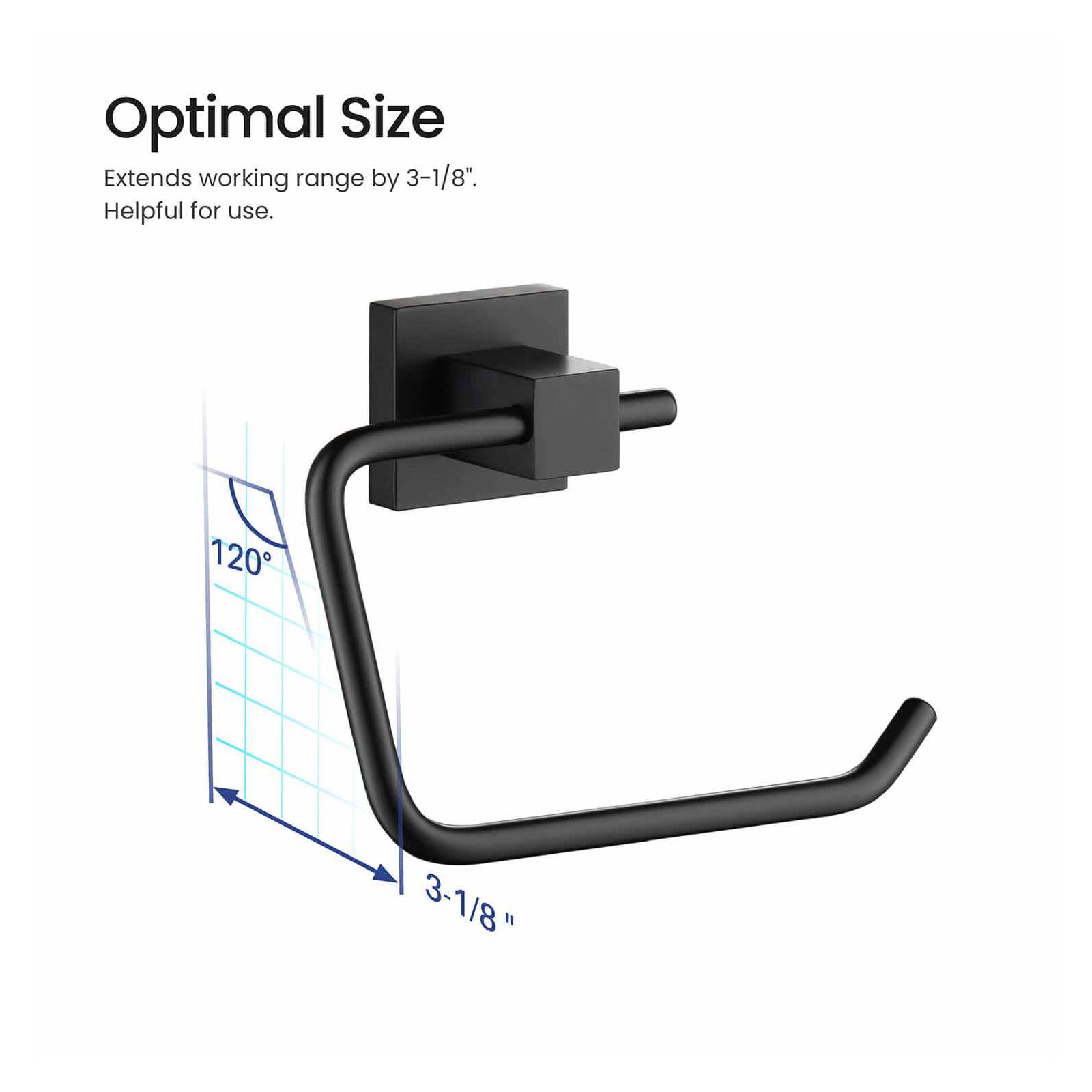 Cube Toilet Paper Holder, Matte Black