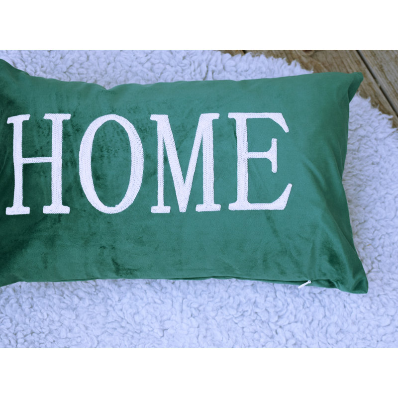 Housse de coussin décoratif décoratif brodé Morgen Home, Vert sarcelle