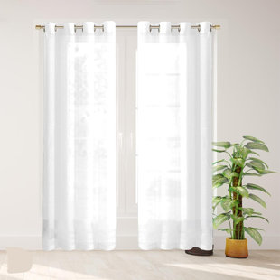 Rideaux transparents unis pour le salon et la chambre à coucher l 110 po x L 84 po (Ensemble de 2)