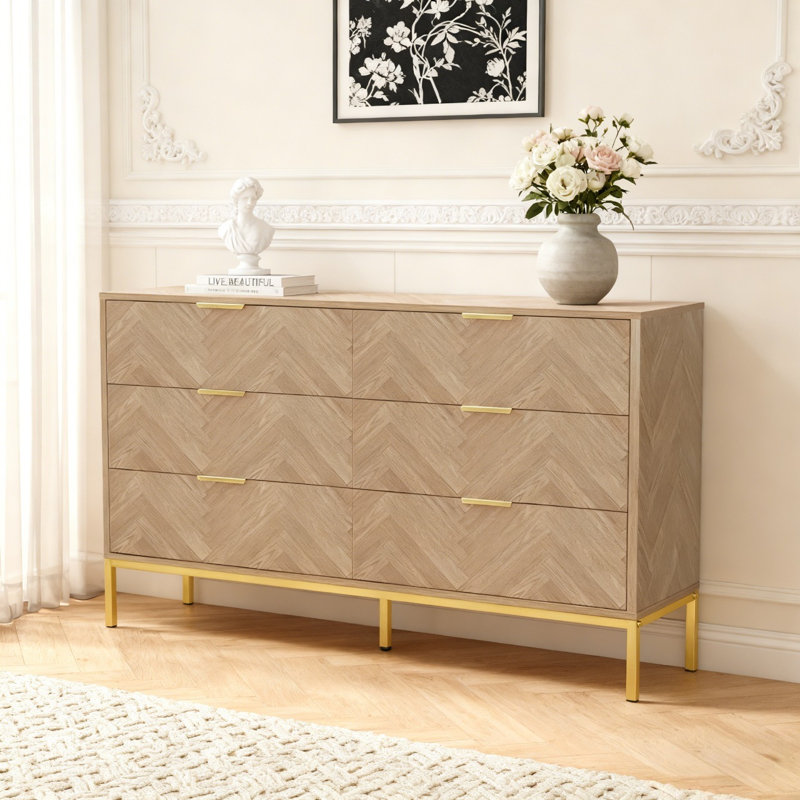 120 cm W Chest of 6 Drawers