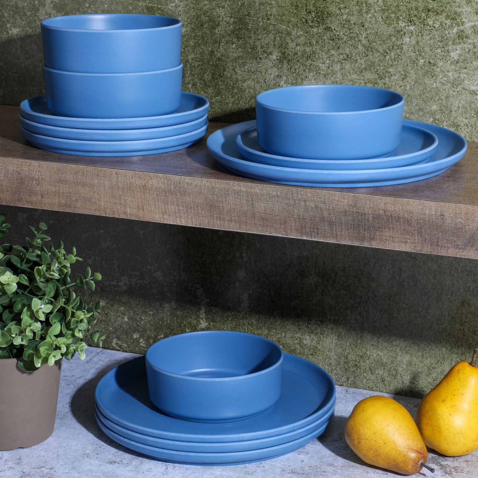 Canyon Crest Dinnerware Set, Blue