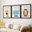 Girafe Sunshine - impression encadrée sur mesure de qualité supérieure - 3 pièces-1999018885-1999018887