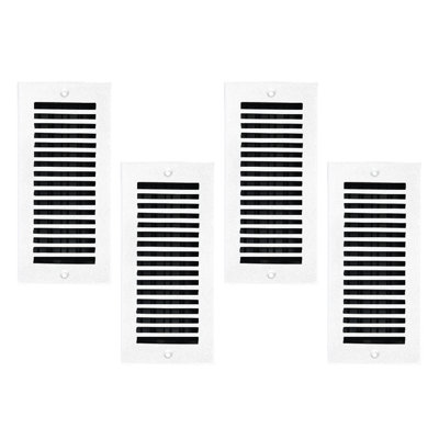 Paquet de 4 ouvertures de conduit 4 po x 10 po SLEEK (5-1 / 2 po x 11-3 / 4 po)