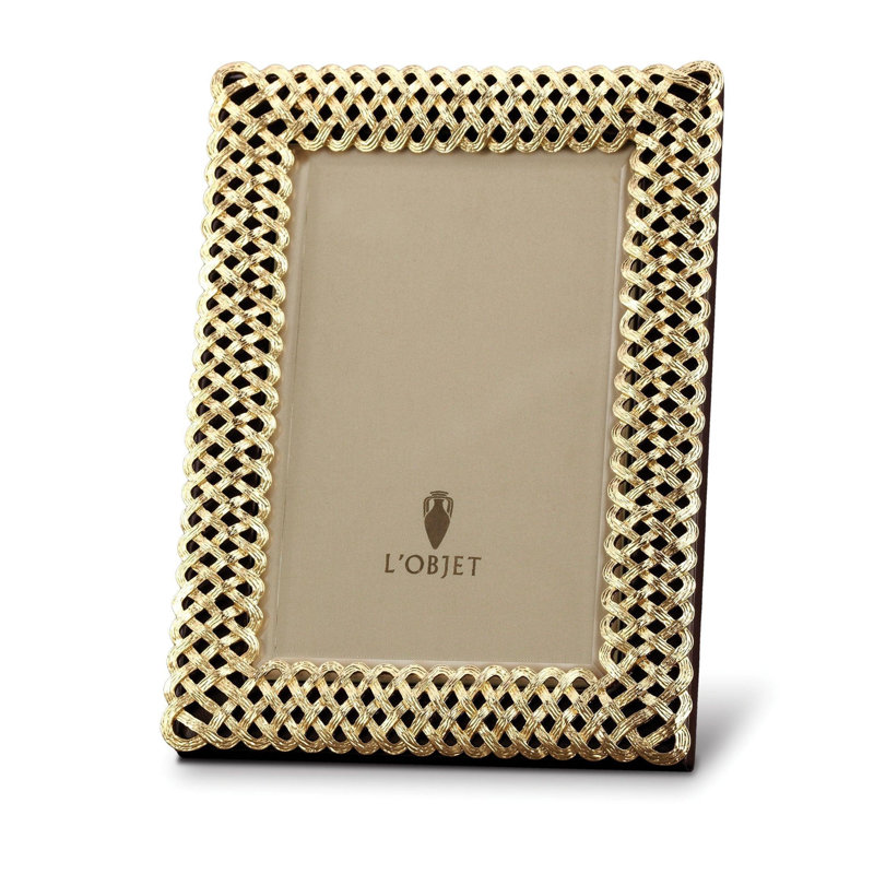 Braid Frame, Gold, 24k Gold Plated, 8" W x 10" H