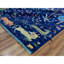 Tapis traditionnel bleu royal en laine noué à la main 9 pi 0 po x 12 pi 0 po