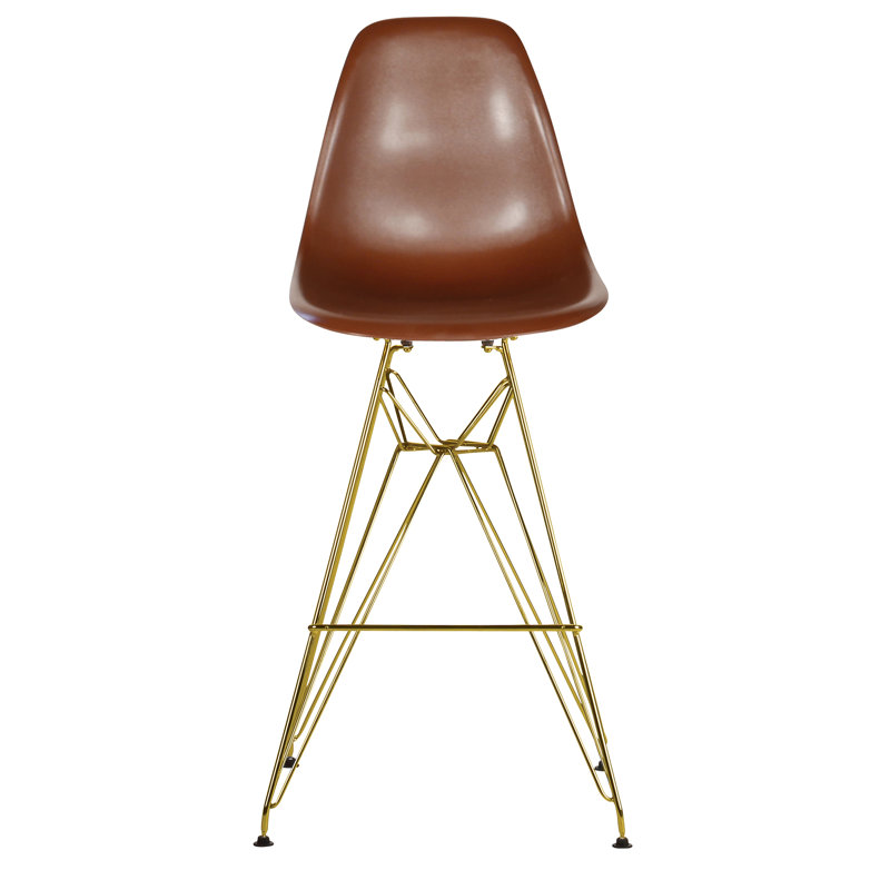 Eaton Counter Stool with Metal Frame, Brown
