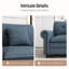 Ensemble de salon rembourré 3 pièces avec canapé et causeuses, canapé modulaire surdimensionné d'aspect lin avec garniture cloutée-2084238642