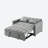 55'' Velvet Convertible Loveseat Sleeper Sofa with Adjustable Backrest, Pull-Out Bed and Pillows-98055980