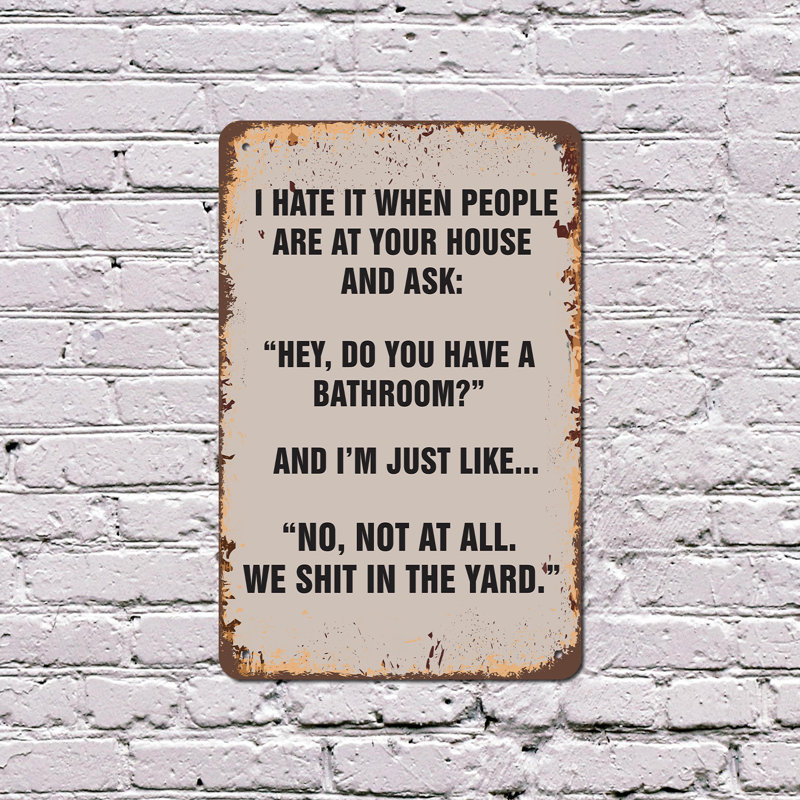 «I Hate It When People» - panneau en aluminium de 12 po x 18 po, H 12 po x l 18 po x P 0,1 po