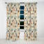 Beige rétro Nomad Ii - motif Boho II - rideau Boho - rideau occultant en velours - 1 panneau-107555909