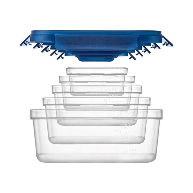 NestnLock 5-Piece Container Set - Sage, Blue