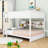 Queen Over Queen Bunk Bed With Storage Cabinets And USB-322839870
