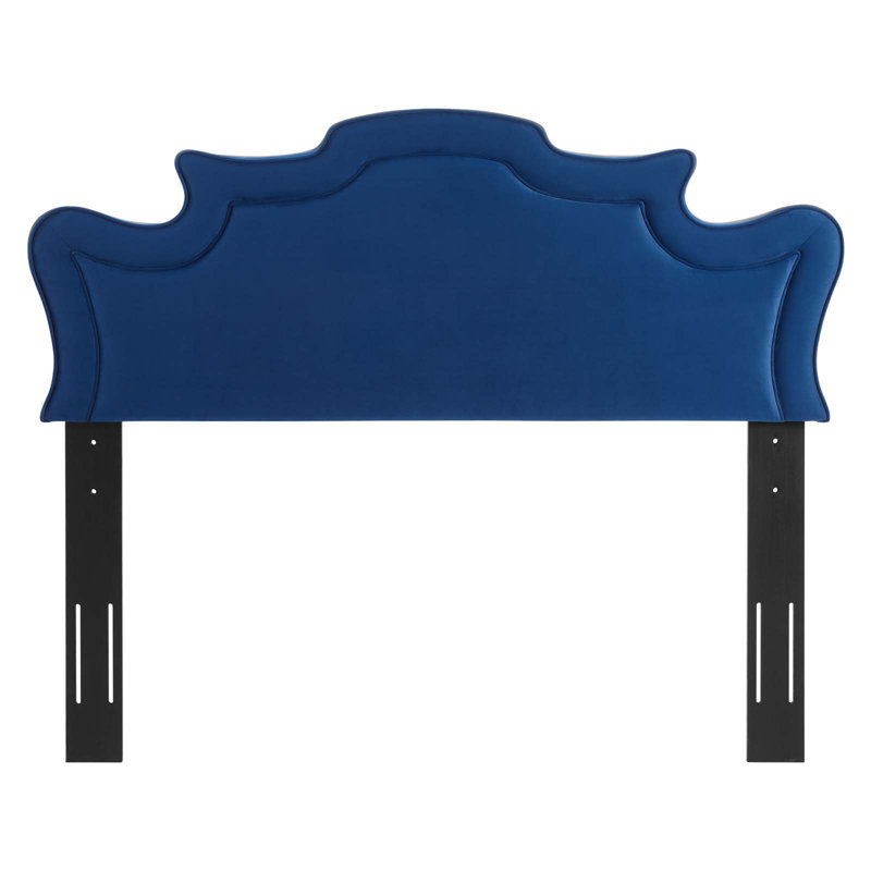Tête de lit en velours Evangeline Performance de Modway, Simple, Bleu marine