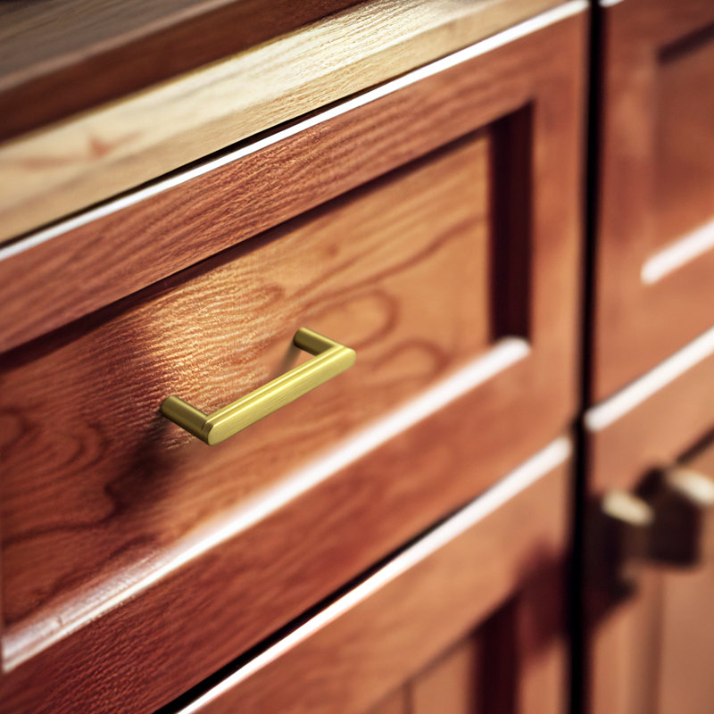 Distressed Sturdy Furniture Bar Pull Multipack, 3", Laiton brossé foncé