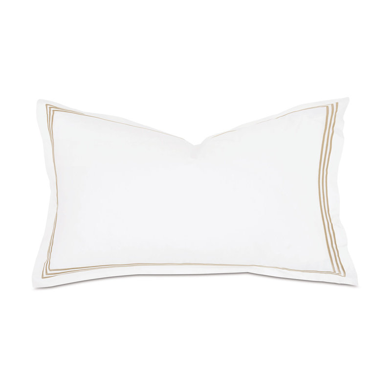 Tessa Sham, King, White/Bisque, Multi-stripe