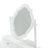 White Makeup Vanity Table With Reversible Four - Leaf Mirror, 5 Drawers For Organized Accessories, Cushioned Stool Enjoyable And , Mirror Flawless Makeup, Elegant Design Molding, Generous Storage