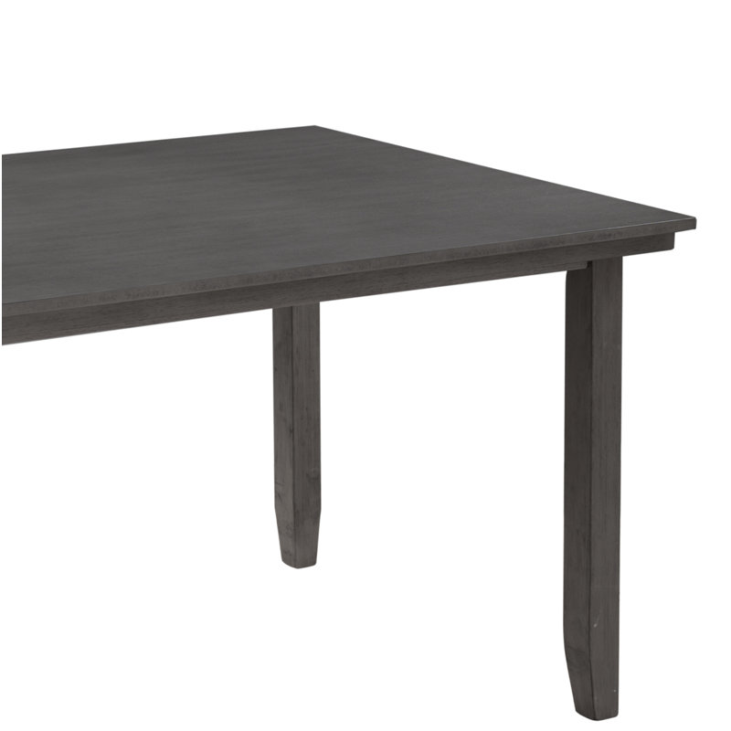 Angeline Dining Room Table and Chairs with Bench, Rustic Wood Dining Set, 6-piece Dining Table Set, Gray