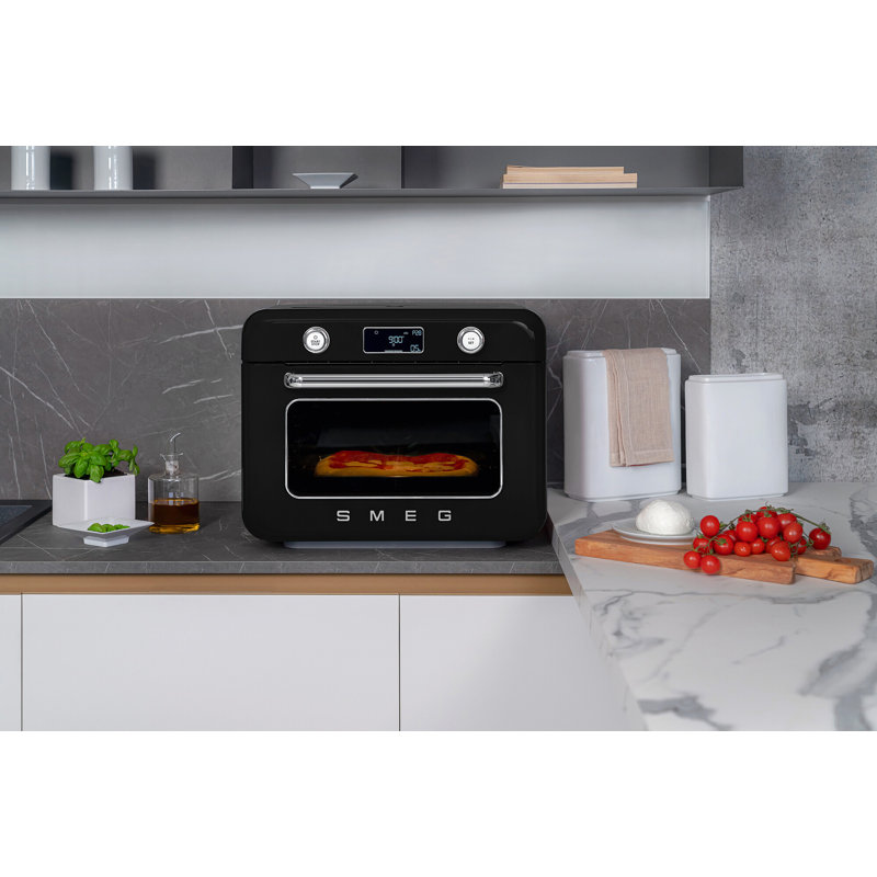Combi Countertop Air Fry Oven With Steam, Black Glossy