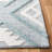 Vermont Hand Loomed Wool/Cotton Southwestern Rug in Blue/Ivory-1913550724