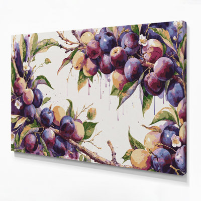 Art mural sur toile prune grise