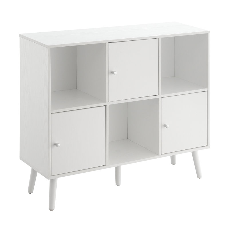 Console de rangement avec 3 cubes et 3 armoires, Blanc