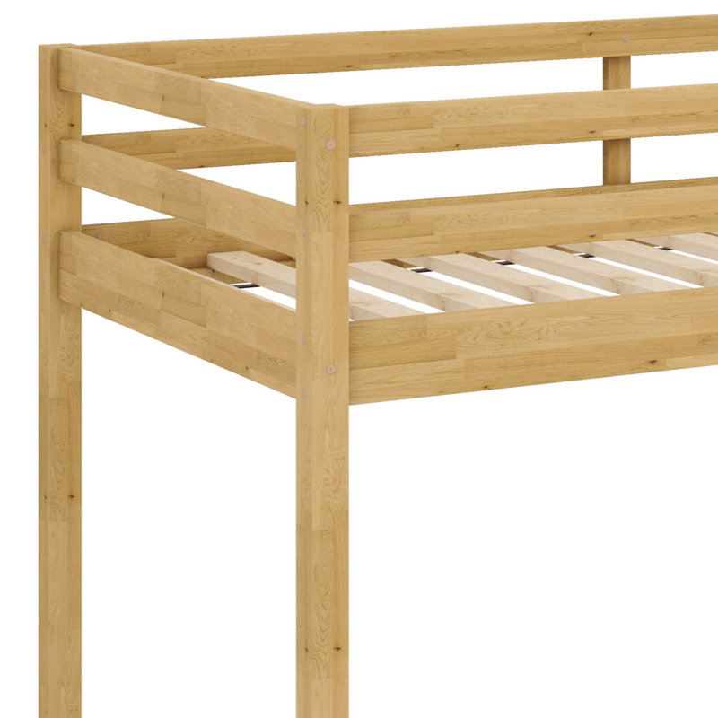 Lit mezzanine en bois avec échelle, Naturel