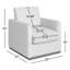 Fauteuil pivotant rembourré Bobbi-126174124