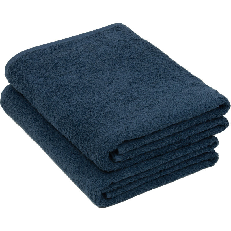 Midweight Bath Sheet, Navy Blue