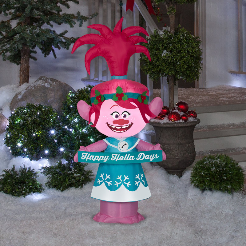 Airblown-Poppy In Holiday Outfit W/Banner Inflatable