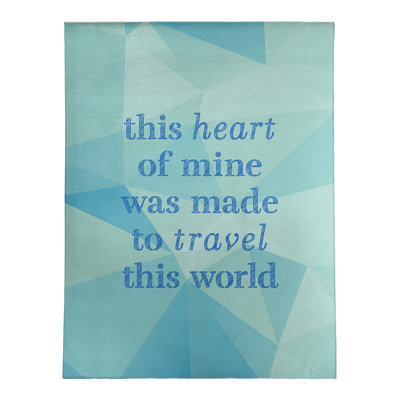 Tapis en polyester en simili-citation pierre de voyage love