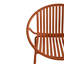 Ensemble de salle à manger d'extérieur moderne extensible avec chaise empilable, orange et teck-1875938999