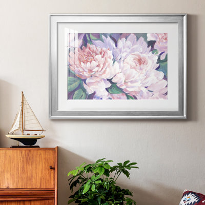 Pivoines en fleurs I, reproduction encadrée de qualité supérieure - prête à être accrochée