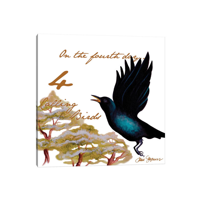 Four Calling Birds by Janice Gaynor - Wrapped Canvas Print, 45.72 cm H x 45.72 cm W x 1.91 cm D