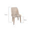Ensemble de chaises modernes 4 pièces, en velours crème et similicuir noyer, 19,7 po x 35,4 po x 19,3 po | Structure 100% métal, pieds en bois de charme, capacité de 352 lb | Siège de salle à manger et de salon élégant, confort élégant-1987791640-1987791641