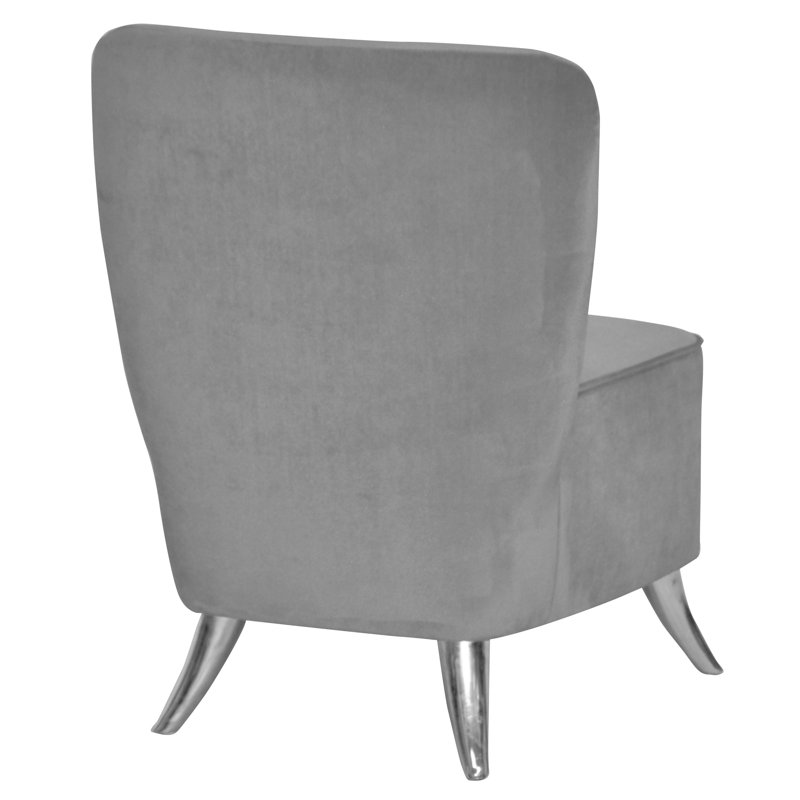 Pepi Upholstered Slipper Chair, Grey